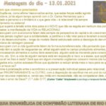 Mensagem do dia - 13.01.2021