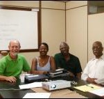 Rudolph Featherstone (dir.) e Lee Wesley no encontro com Selenir Kronbauer e Lothar Hoch