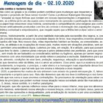 Mensagem do dia - 02.10.2020