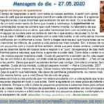 Mensagem do dia - 27.05.2020