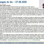 Mensagem do dia - 27.08.2020