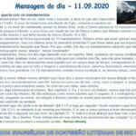Mensagem do dia - 11.09.2020