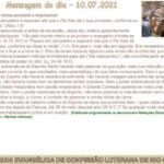 Mensagem do dia - 10.07.2021
