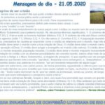 Mensagem do dia - 21.05.2020
