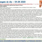 Mensagem do dia - 04.09.2020