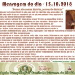 Mensagem do dia - 15.10.2018