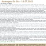 Mensagem do dia - 14.07.2021