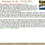 Mensagem do dia - 19.09.2021