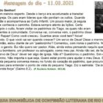 Mensagem do dia - 11.03.2021