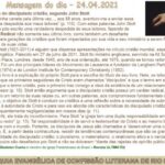 Mensagem do dia - 24.04.2021