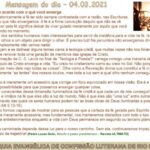 Mensagem do dia - 04.03.2021