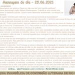 Mensagem do dia - 25.06.2021