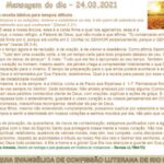 Mensagem do dia - 24.03.2021