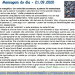 Mensagem do dia - 21.09.2020