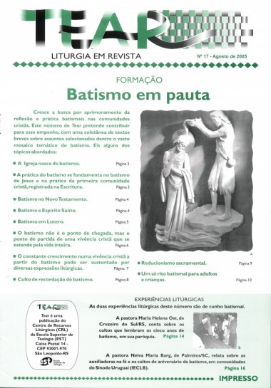 Tear - Liturgia em Revista. Número 17 - Agosto 2005