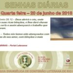 Senhas do dia - 20.06.2018