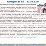 Mensagem do dia - 12.02.2020