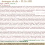 Mensagem do dia - 30.10.2021
