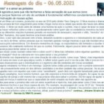 Mensagem do dia - 06.05.2021