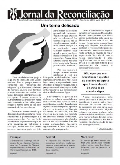 Jornal da Reconciliação. Ano 12