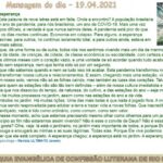 Mensagem do dia - 19.04.2021