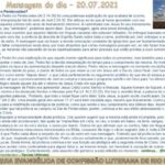 Mensagem do dia - 20.07.2021