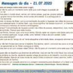 Mensagem do dia - 21.07.2020