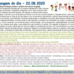 Mensagem do dia - 22.08.2020