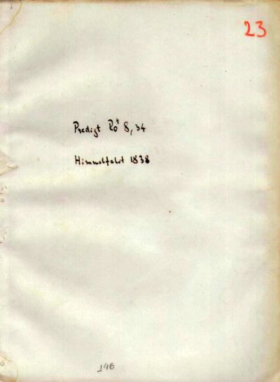 Pastor Friedrich Sauerbronn - Predigt/Prédica - Romanos 8.34 - 24/05/1838