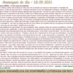 Mensagem do dia - 18.09.2021