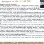 Mensagem do dia - 21.03.2021