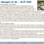 Mensagem do dia - 28.07.2020