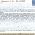 Mensagem do dia - 26.12.2020