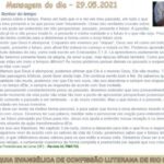 Mensagem do dia - 29.05.2021