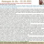 Mensagem do dia - 01.02.2021