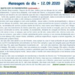 Mensagem do dia - 12.09.2020