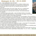 Mensagem do dia - 20.12.2020