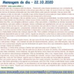 Mensagem do dia - 22.10.2020