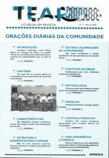 Tear - Liturgia em Revista. Número 7 - Maio 2002