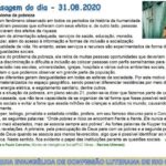 Mensagem do dia - 31.08.2020