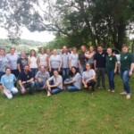 a turma reunida para dinâmica