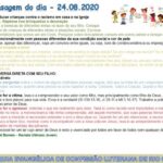 Mensagem do dia - 24.08.2020