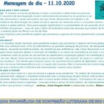 Mensagem do dia - 11.10.2020