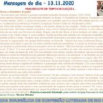 Mensagem do dia - 13.11.2020