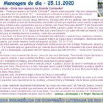 Mensagem do dia - 25.11.2020