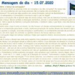 Mensagem do dia - 15.07.2020