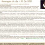 Mensagem do dia - 23.06.2021