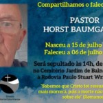 Falecimento Pastor Horst Baumgarten