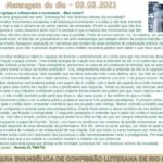 Mensagem do dia - 03.03.2021