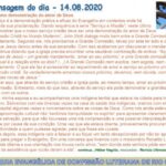 Mensagem do dia - 14.08.2020